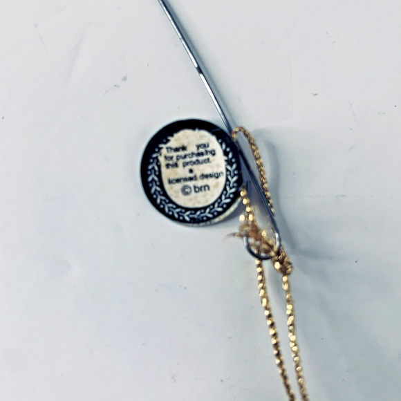 Blown Glass Pair of Gold Ice Skates Christmas Ornament Ice Skating Holiday BRN - Picture 3 of 7